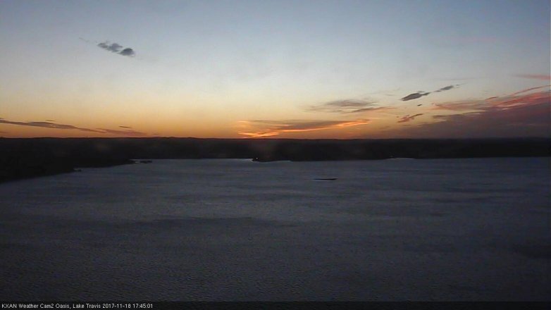 Lake Travis webcam, November 18, 2017 5:15 PM CT
