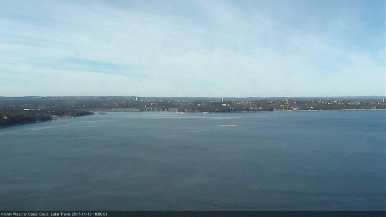 Lake Travis webcam, November 19, 2017 9:05 AM CT