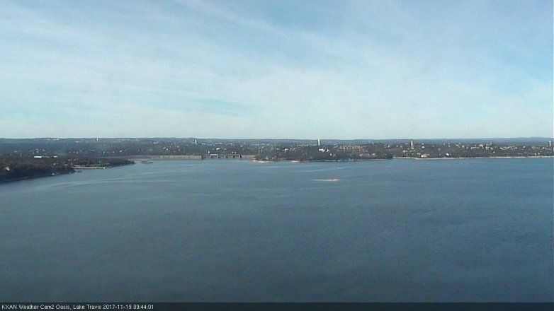 Lake Travis webcam, November 19, 2017 9:10 AM CT