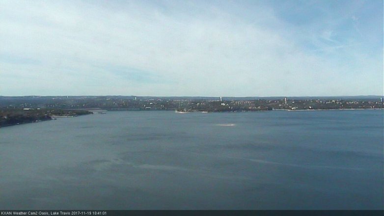 Lake Travis webcam, November 19, 2017 10:00 AM CT