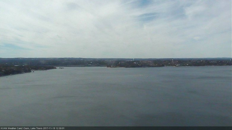 Lake Travis webcam, November 19, 2017 11:45 AM CT