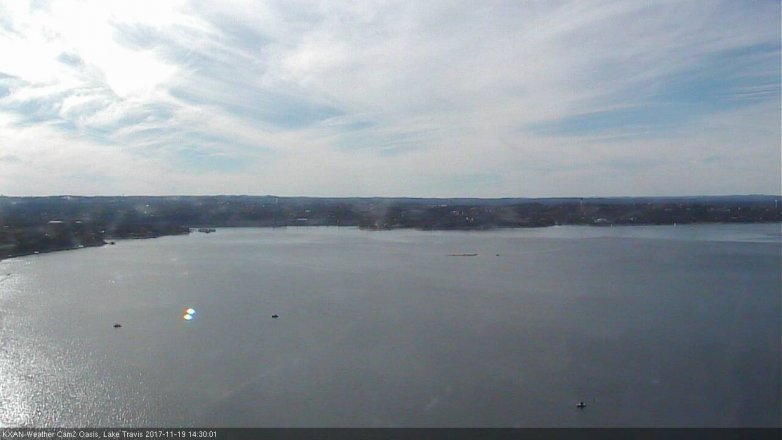 Lake Travis webcam, November 19, 2017 1:45 PM CT