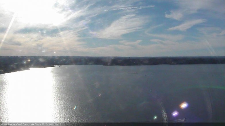 Lake Travis webcam, November 19, 2017 3:00 PM CT