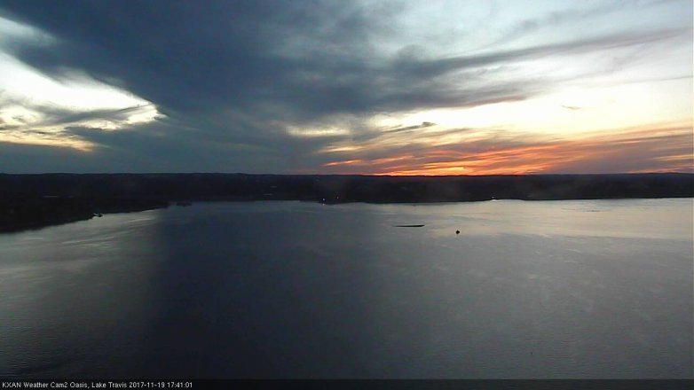 Lake Travis webcam, November 19, 2017 4:45 PM CT