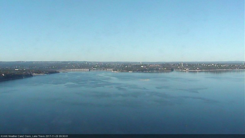 Lake Travis webcam, November 20, 2017 9:00 AM CT