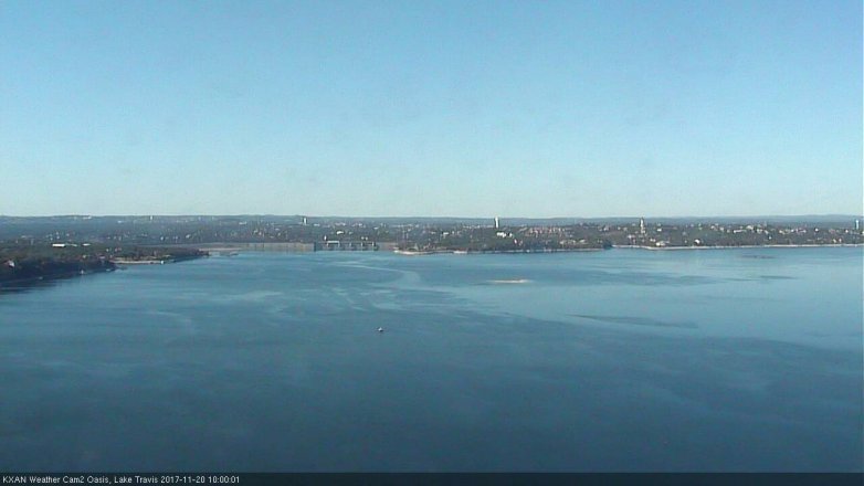 Lake Travis webcam, November 20, 2017 9:05 AM CT