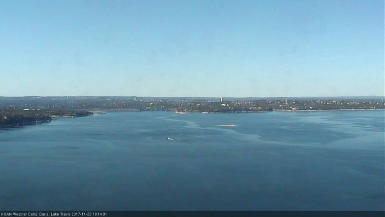 Lake Travis webcam, November 20, 2017 9:30 AM CT
