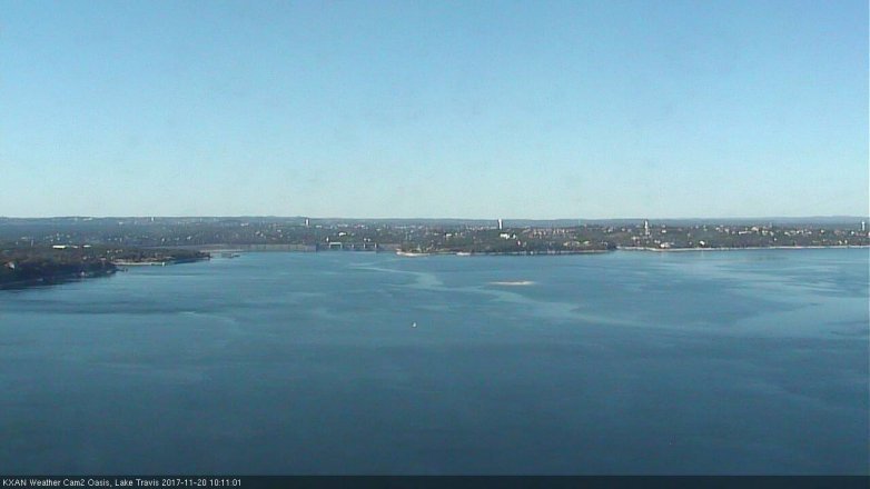 Lake Travis webcam, November 20, 2017 9:40 AM CT