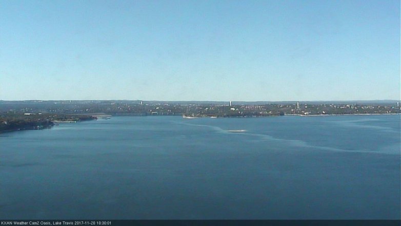 Lake Travis webcam, November 20, 2017 9:45 AM CT