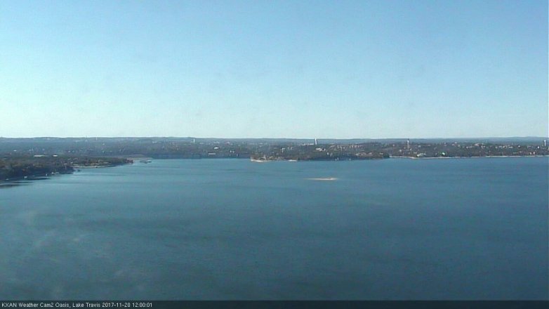 Lake Travis webcam, November 20, 2017 11:25 AM CT