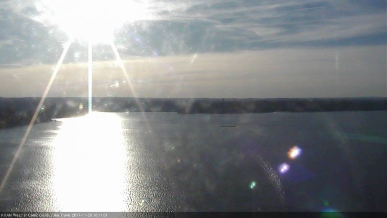 Lake Travis webcam, November 20, 2017 3:30 PM CT