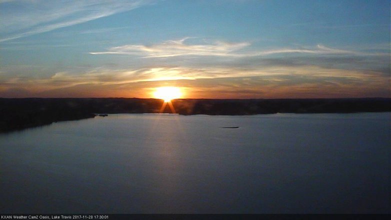 Lake Travis webcam, November 20, 2017 4:40 PM CT
