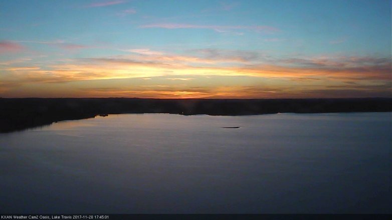 Lake Travis webcam, November 20, 2017 4:50 PM CT