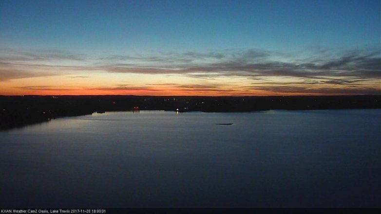 Lake Travis webcam, November 20, 2017 5:15 PM CT