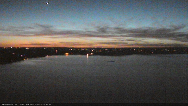 Lake Travis webcam, November 20, 2017 5:25 PM CT