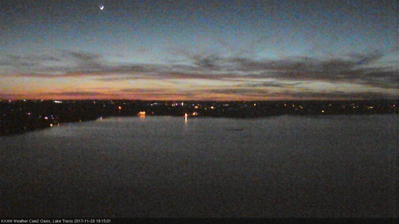 Lake Travis webcam, November 20, 2017 5:30 PM CT