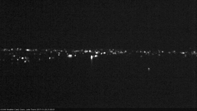 Lake Travis webcam, November 20, 2017 8:05 PM CT