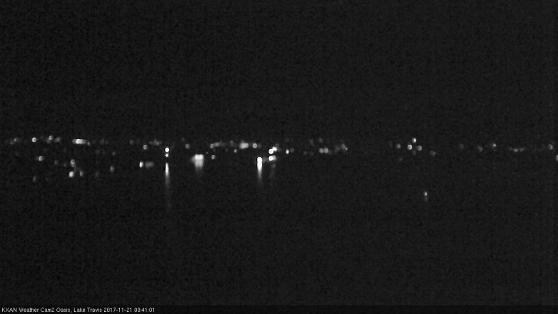 Lake Travis webcam, November 20, 2017 11:50 PM CT