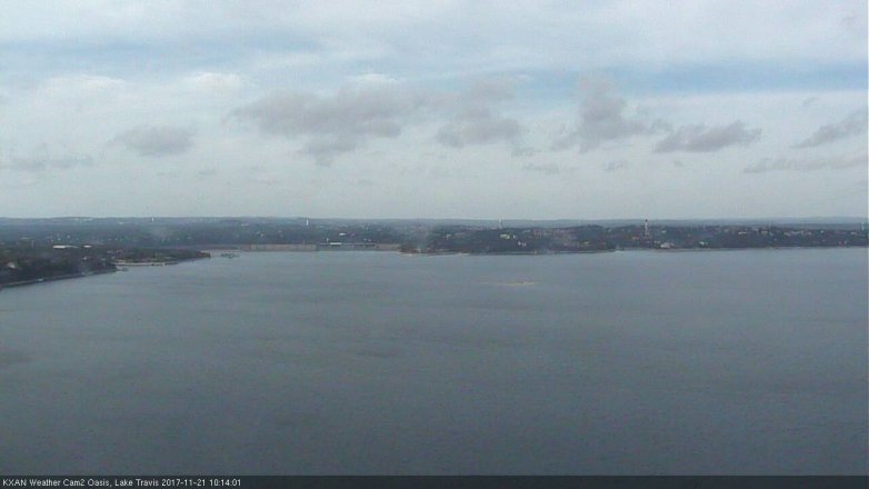 Lake Travis webcam, November 21, 2017 9:45 AM CT