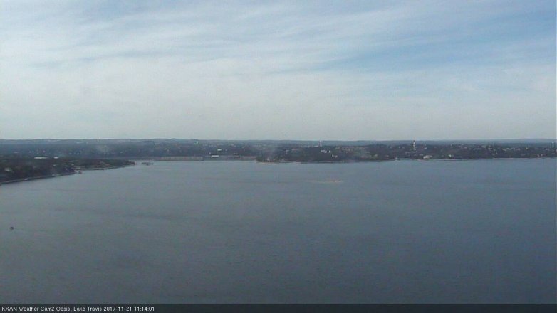 Lake Travis webcam, November 21, 2017 10:20 AM CT