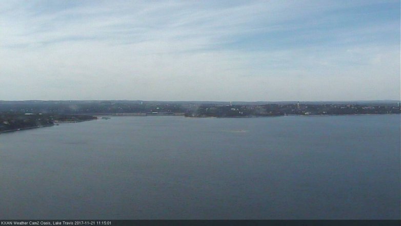 Lake Travis webcam, November 21, 2017 10:45 AM CT