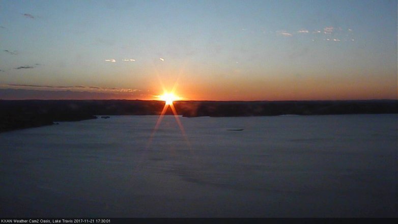 Lake Travis webcam, November 21, 2017 4:40 PM CT
