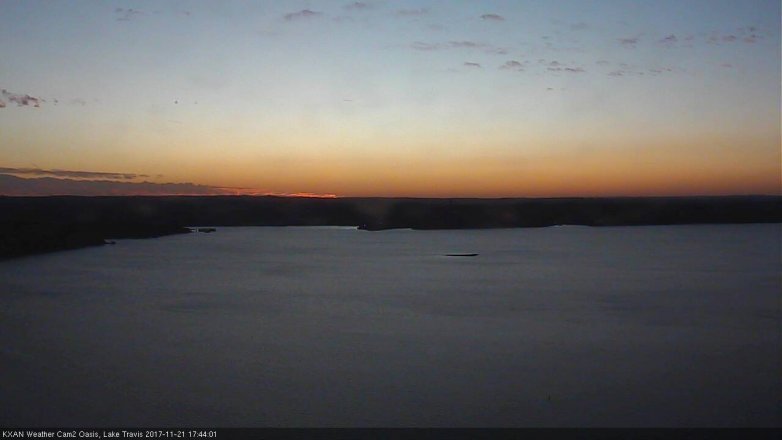 Lake Travis webcam, November 21, 2017 5:00 PM CT