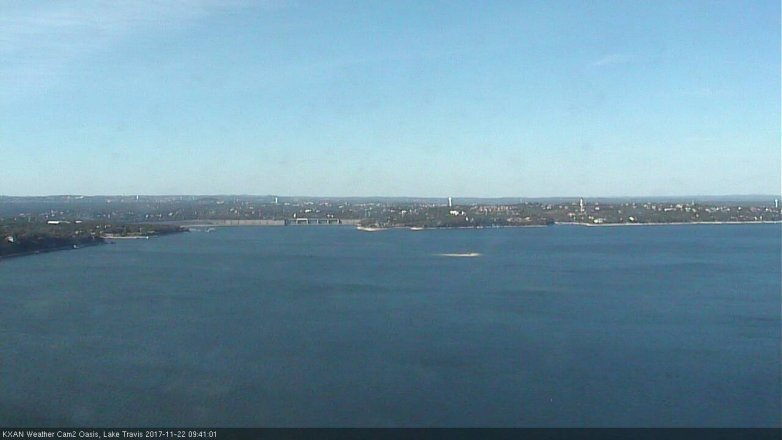 Lake Travis webcam, November 22, 2017 9:00 AM CT
