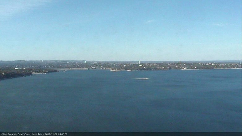 Lake Travis webcam, November 22, 2017 9:05 AM CT