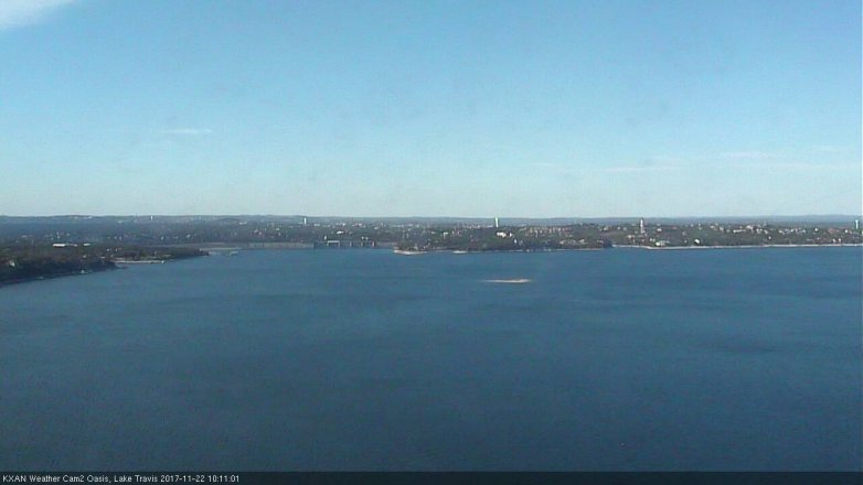 Lake Travis webcam, November 22, 2017 9:15 AM CT
