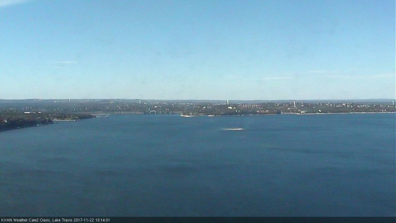 Lake Travis webcam, November 22, 2017 9:30 AM CT