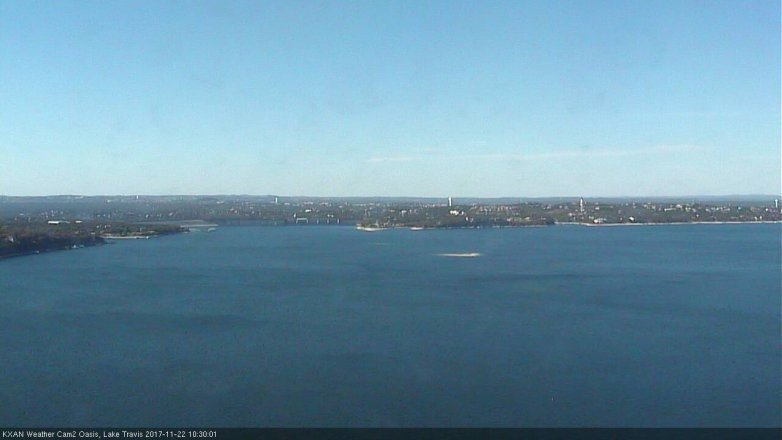 Lake Travis webcam, November 22, 2017 9:50 AM CT