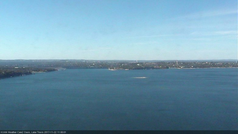 Lake Travis webcam, November 22, 2017 10:25 AM CT