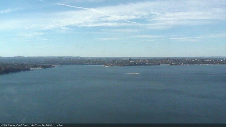 Lake Travis webcam, November 22, 2017 11:00 AM CT