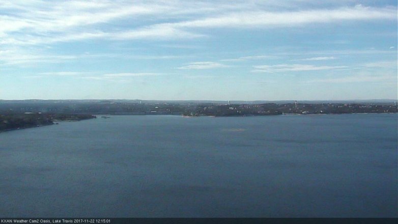 Lake Travis webcam, November 22, 2017 11:20 AM CT