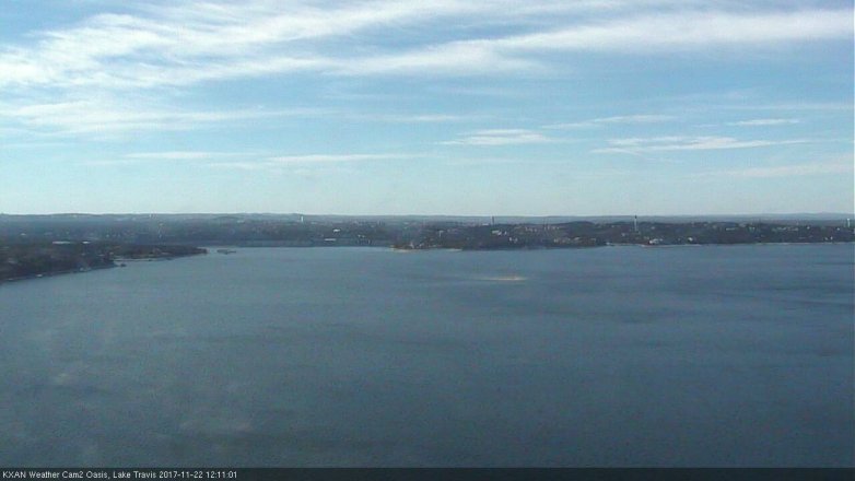 Lake Travis webcam, November 22, 2017 11:30 AM CT