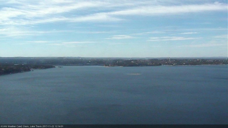 Lake Travis webcam, November 22, 2017 11:45 AM CT