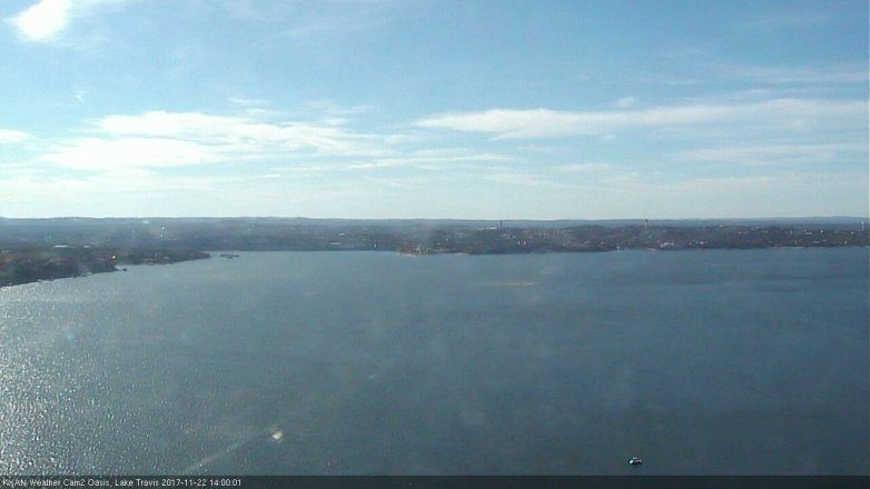 Lake Travis webcam, November 22, 2017 1:15 PM CT
