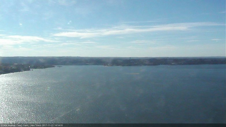 Lake Travis webcam, November 22, 2017 1:40 PM CT