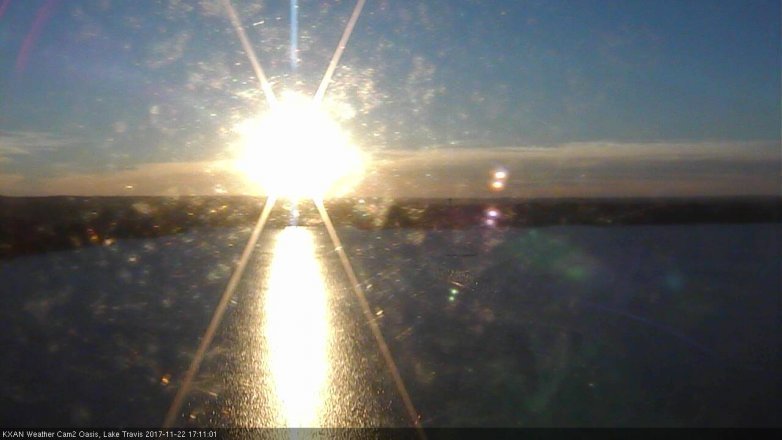 Lake Travis webcam, November 22, 2017 4:40 PM CT