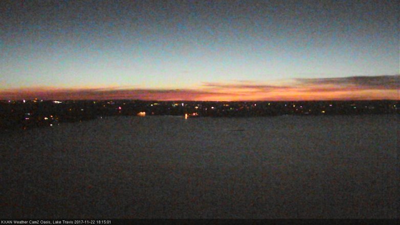 Lake Travis webcam, November 22, 2017 5:45 PM CT