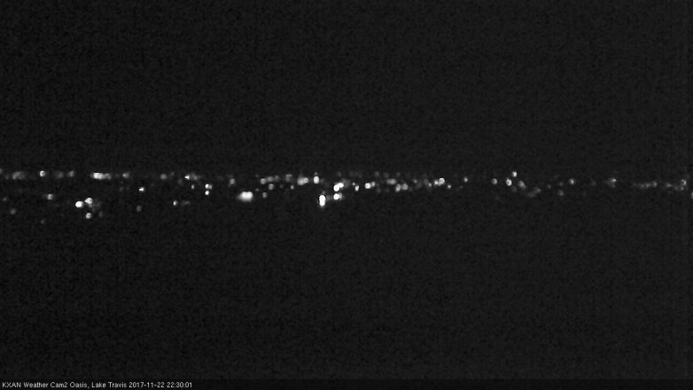 Lake Travis webcam, November 22, 2017 9:40 PM CT
