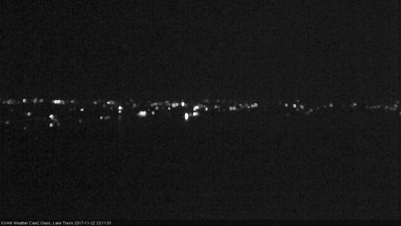 Lake Travis webcam, November 22, 2017 10:25 PM CT
