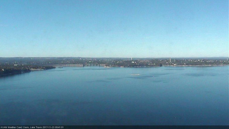 Lake Travis webcam, November 23, 2017 9:05 AM CT
