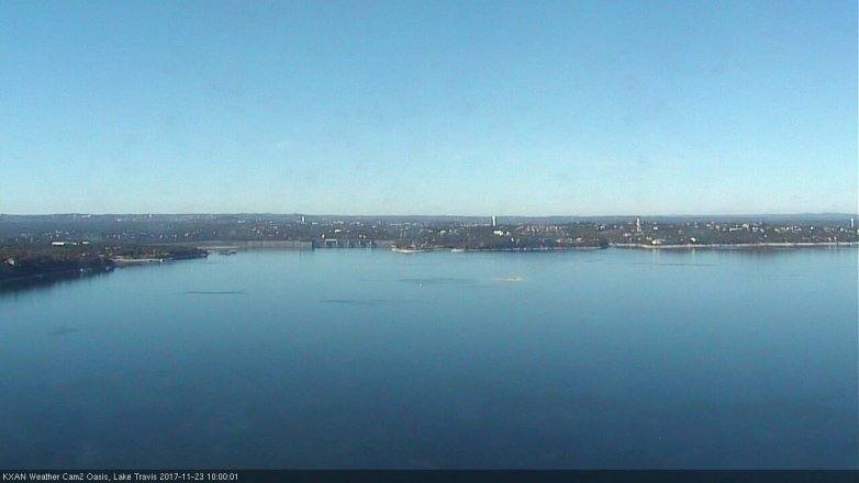 Lake Travis webcam, November 23, 2017 9:30 AM CT