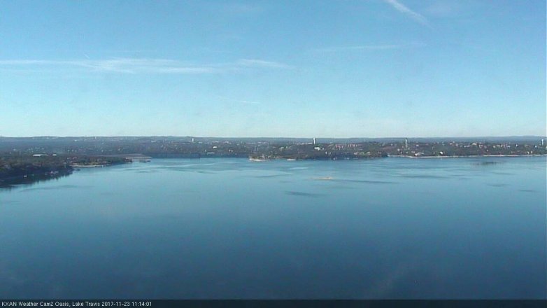 Lake Travis webcam, November 23, 2017 10:30 AM CT