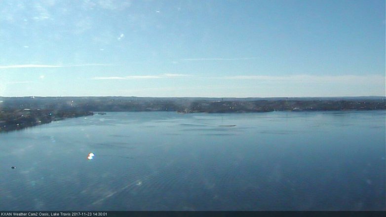 Lake Travis webcam, November 23, 2017 1:35 PM CT