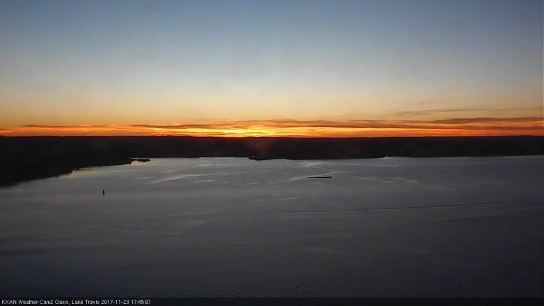 Lake Travis webcam, November 23, 2017 5:00 PM CT