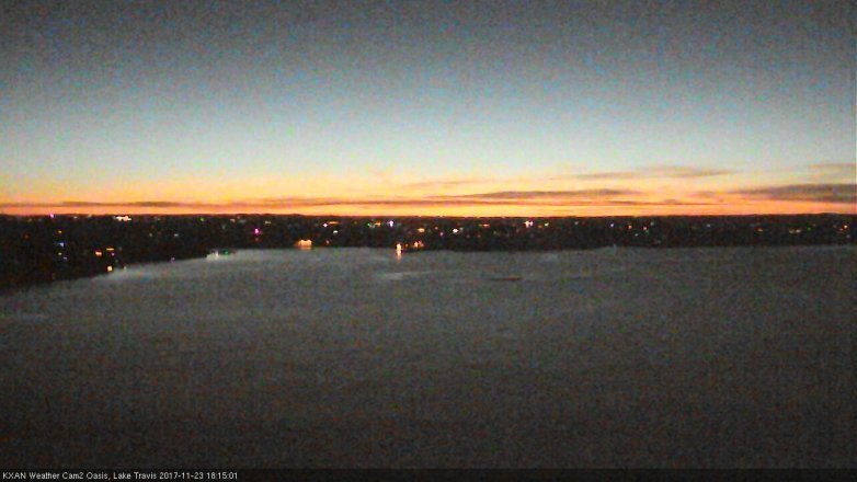 Lake Travis webcam, November 23, 2017 5:25 PM CT