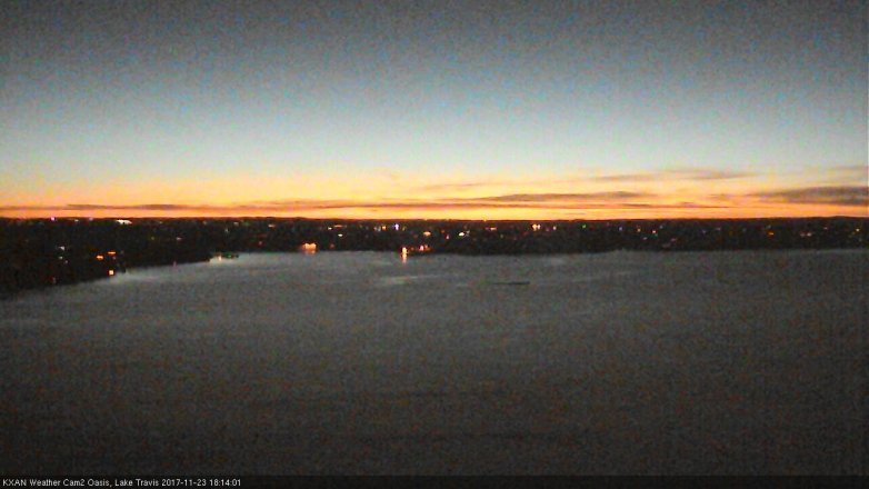 Lake Travis webcam, November 23, 2017 5:35 PM CT